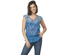 Koroshi Blusa Tirantes con Escote de Pico y Estampado étnico | Estilo y Comodidad, de Color Azul/Blue, Talla S