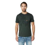 Koroshi Camiseta Hombre Manga Corta Estampado Dragón Japonés Kaki, Color Kaki/Khaki, Talla XL