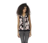 Koroshi Camiseta Mujer Tirantes Estampada Negra, de Color Black, Talla L
