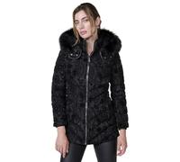 Koroshi Chaqueta Parka Plumífero Flocada Mujer Negra