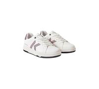 Koroshi Deportivas Blancas con Cordones y Detalles en Purpurina de Color Rosa, de Color Rosa, Talla 39