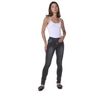 Koroshi Jeans Slim Push up de Mujer en Denim Negro elástico, con Cinco Bolsillos, Cierre metálico y Bordado Frontal con Brillos., de Color Black Denim, Talla 38
