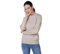 Koroshi Jersey Punto Jaspeado Lentejuelas Mujer Beige