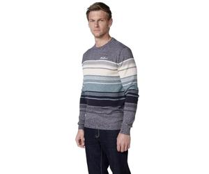 Koroshi Jersey Punto Tricot algodón Manga Larga Hombre, de Color Navy, Talla L