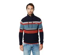 Koroshi Jersey Punto Tricot Cuello Rayas Hombre, de Color Navy, Talla S