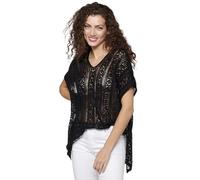 Koroshi Jersey Punto Tricot Holgado Mujer, de Color Black, Talla M