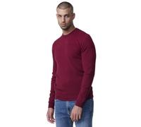 Koroshi Jersey Punto Tricot Hombre Casual, de Color Rojo/Red, Talla M