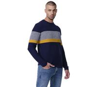 Koroshi Jersey Punto Tricot Hombre Rayas, de Color Mostaza/Mustard Yellow, Talla XL