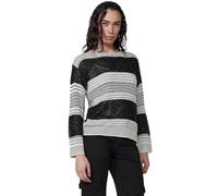 Koroshi Jersey Punto Tricot Manga Larga Cuello Redondo Mujer, de Color Black, Talla L