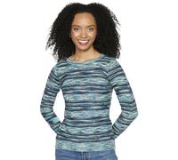 Koroshi Jersey Tricot de Punto y Cuello Redondo para Mujer | Moda Actual, de Color Navy, Talla M