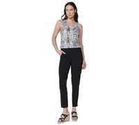 Koroshi Mono Mujer Largo con Escote drapeado Estampado Ikat Negro, de Color Black, Talla XL