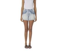 Koroshi Pantalón Corto Mujer Vaquero Bordado Cenefa Azul Claro