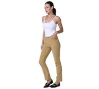 Koroshi Pantalón Largo Doble Push up Regular micropana elástica Mujer, de Color Ocre/Ochre, Talla 44