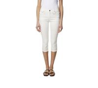 Koroshi Pantalón Pirata Mujer Bajo Bordado Cintura Media Blanco, de Color Blanco/White, Talla 40