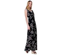Koroshi Vestido Largo con Estampado Tropical y Bordado Manta para Mujer en Color Azul, de Color Navy, Talla L