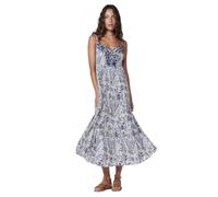 Koroshi Vestido Largo Fluido para Mujer, de Color Azul/Blue, Talla M