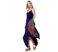 Koroshi Vestido Largo Multicolor con Estampado Floral Posicional - Tirantes Regulables y Bajo en Picos, de Color Multicolor, Talla S