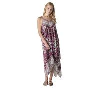 Koroshi Vestido Largo Tirante Estampado, de Color Granate/Maroon, Talla S