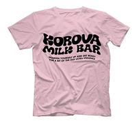 Korova Milk Bar T-Shirt 100% Cotton Droogs A Clockwork Orange Inspired[Light Pink,S]