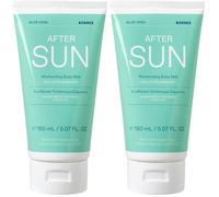 KORRES Aloe Vera Moisturising Body Milk, After Sun Care for All Skin Types, Vegan, 150 ml (Paquete de 2)