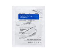 KORRES GREEK YOGHURT Mascarilla Facial en Tela Hidratante - mascarilla calmante con ácido hialurónico y algas rojas, biodegradable, 1 unidad (20 ml)