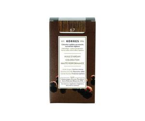 Korres Huile d'Argan Coloration 6.7 Blond Foncé Marron 50 ml