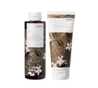 KORRES Jasmine Body Care Set de regalo con gel de ducha de 250 ml y leche corporal de 200 ml, para hombre y mujer, con fragancia floral de jazmín, vegano