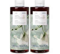 KORRES JASMINE Gel de ducha con extracto purificante de salvia, con aroma floral de delicado jazmín, testado dermatológicamente, vegano, sin siliconas ni parabenos, 400 ml (Paquete de 2)