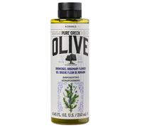 KORRES OLIVE ROSEMARY FLOWER gel de ducha para mujeres y hombres, mantiene la piel hidratada y limpia suavemente, con aceite de oliva virgen extra, dermatológicamente testado y vegano, 250 ml
