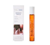 KORRES MIDNIGHT DAHLIA Eau de Toilette para mujer en práctico tamaño de viaje de lujo, aroma oriental floral con notas de madera de cedro y peonías, vegano, 10 ml