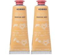 KORRES MOUNTAIN HONEY Crema de manos, crema de manos nutritiva con aceite de almendras dulces, cálido aroma a miel, tratamiento intensivo para manos secas, 50 ml (Paquete de 2)