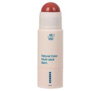 KORRES Natural Color Multistick Balm Muted Brown 32, bálsamo en barra para labios y mejillas, color marrón suave e hidratación natural, sin siliconas ni parabenos, 4,5g