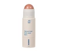 KORRES Natural Color Multistick Balm Glass Peach 02, bálsamo en barra para labios y mejillas, color melocotón luminoso e hidratación natural, sin siliconas ni parabenos, 4,5g