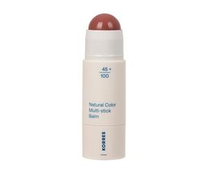 KORRES Natural Color Multistick Balm Muted Brown 32, bálsamo en barra para labios y mejillas, color marrón suave e hidratación natural, sin siliconas ni parabenos, 4,5g