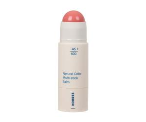 KORRES Natural Color Multistick Balm Petal Pink 12, bálsamo en barra para labios y mejillas, color rosa suave e hidratación natural, sin siliconas ni parabenos, 4,5g