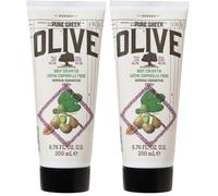 KORRES OLIVE & FIG leche corporal hidratante para piel flexible, con aceite de oliva virgen extra, con aroma de higos frescos, vegana, 200 ml (Paquete de 2)