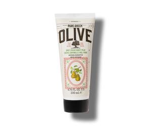 KORRES Olive & Honey Pear Body Milk, loción corporal hidratante con aceite de oliva virgen, de rápida absorción, para una piel suave, con aroma fresco a pera, vegana, 200 ml