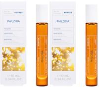 KORRES PHILOSIA Eau de Toilette Deluxe Viaje Unisex, Perfume vegano con notas amaderadas, aromáticas y frutales, sin ftalatos ni almizcles policíclicos, 10ml (Paquete de 2)
