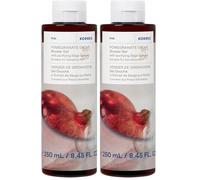 KORRES POMEGRANATE GROVE Gel de ducha con extracto purificante de salvia, con aroma afrutado a jugosas granadas, testado dermatológicamente, vegano, sin siliconas ni parabenos, 250 ml (Paquete de 2)
