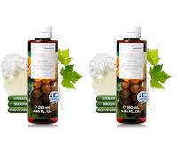 Korres Santorini - Limpiador corporal renovador de uva, 250 ml (paquete de 2)