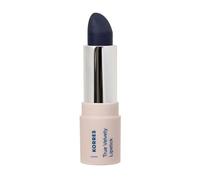 KORRES True Velvety Lipstick Aegean Blue 80, pintalabios azul con color intenso y textura cremosa, alta cobertura y acabado semimate, vegano, 3 g