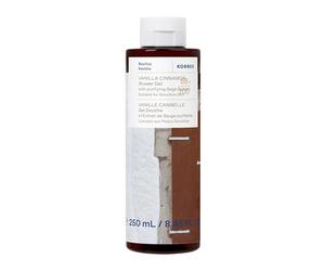 KORRES VANILLA CINNAMON Gel de ducha con extracto purificante de salvia, con aroma invernal y dulce a vainilla y canela, testado dermatológicamente, vegano, sin siliconas ni parabenos, 250 ml