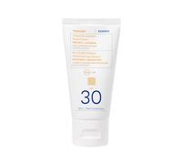 KORRES YOGHURT Crema solar facial con color SPF30, se absorbe rápidamente, hidrata durante mucho tiempo, resistente al agua, 50 ml.