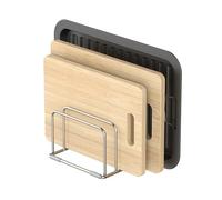 KORRTFID Soporte para tabla de cortar, estante de almacenamiento para tabla de cortar, organizador de tabla de cortar, soporte de tabla de cortar de acero inoxidable 304, organizador de hojas de
