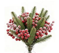 Korsaot 22 Piezas Decoracion Navidad, Ramas de Bayas Navidad, Ramas de Arbol, para Christmas Decorations, Guirnalda de Abeto, Manualidades, Bodas, Fiestas, Decoración de Invierno