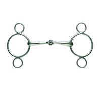 Korsteel Filete de 2 Anillos para Caballos Unidos de Acero Inoxidable (WB320)