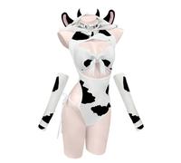 KORURACLUB Disfraz de vaca sexy para mujer, disfraz de vaca, disfraz de anime, cosplay, conjunto de lencería para mujer, talla L/XL