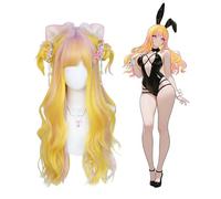 KORURACLUB Peluca de anime Cosplay para mujer, degradado de color, con caracteres de Lolita, pelucas de Halloween, cosplay (accesorios no incluidos) (HoneyNeko Hime)