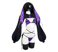 KORURACLUB Sexy Cosplay Bunny Girl Lencería (4 Piezas) Bikini Bunny Body Body Cosplay Fiesta Anime Disfraces (Negro XS-M)