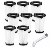 KORVORIA 8 Piezas Filtros de Repuesto para AEG CX7-2 y QX8, Lavable para Aspiradora Escoba sin Cable, Filtro HEPA Compatible con Electrolux Ergorapido, Recambio para AEF150, con Cepillo